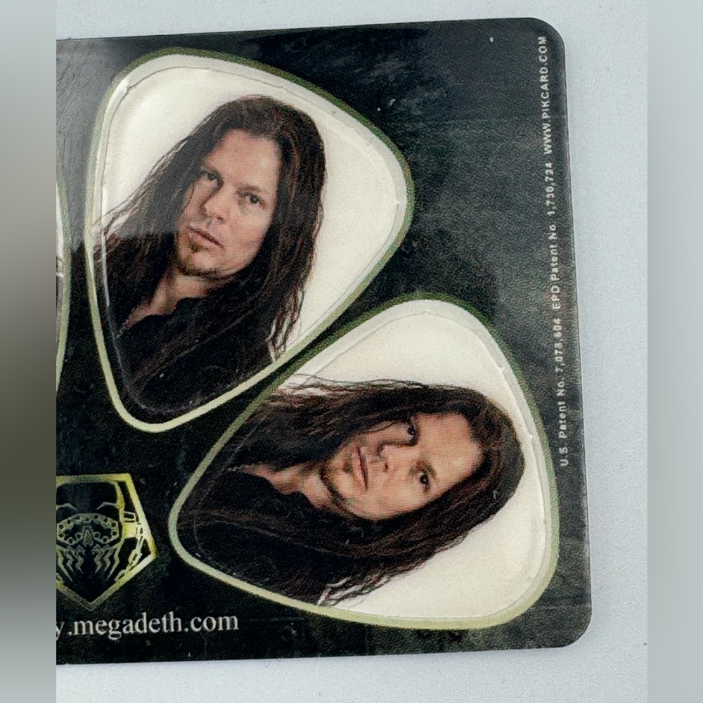 Megadeth Chris Broderick Cyber Army Guitar Pick Card‎ Set Fan Club Exclusive - Picture 7 of 11